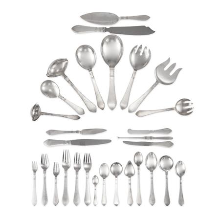 Lot image - Georg Jensen Danish, 1866-1935 Continental Pattern Flatware Service, designed 1906