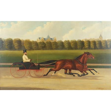 Lot image - John McAuliffe American, 1830-1900 Hugh Grant Riding in Central Park