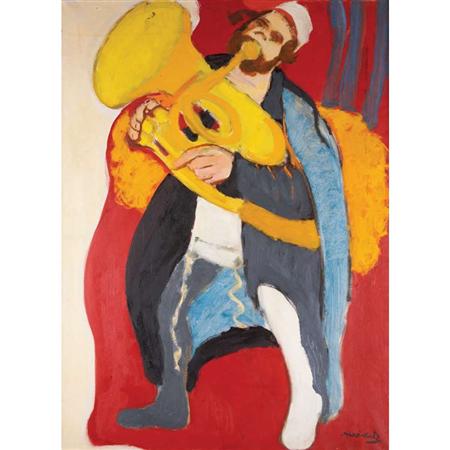 Lot image - Mane-Katz Ukranian/French, 1894-1962 Tuba Player