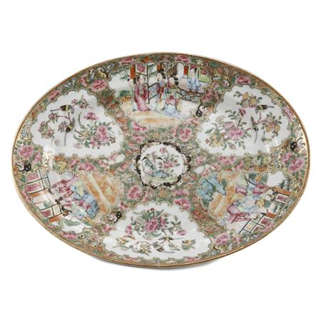 Lot image - Canton Rose Medallion Porcelain Platter
