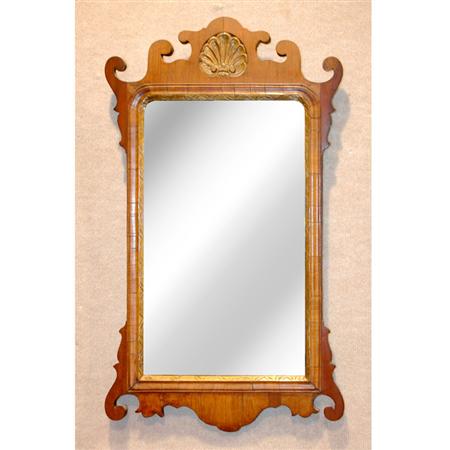 Lot image - George II Style Parcel Gilt Walnut Mirror