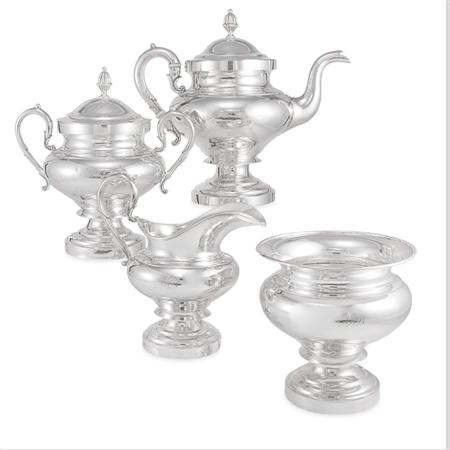 Lot image - American Coin Silver Tea Service