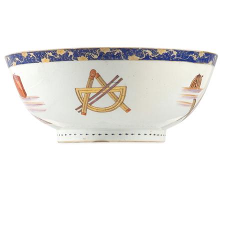 Lot image - Chinese Export Porcelain Punch Bowl