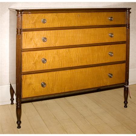 Lot image - Federal Style Maple and Mahogany Chest of Drawers