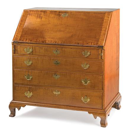 Lot image - Chippendale Maple Slant Front Desk