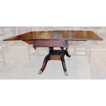 Lot image - Classical Mahogany Drop-Leaf Dining Table Section