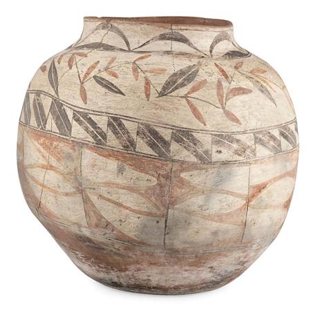 Lot image - Pueblo Polychrome Pottery Jar