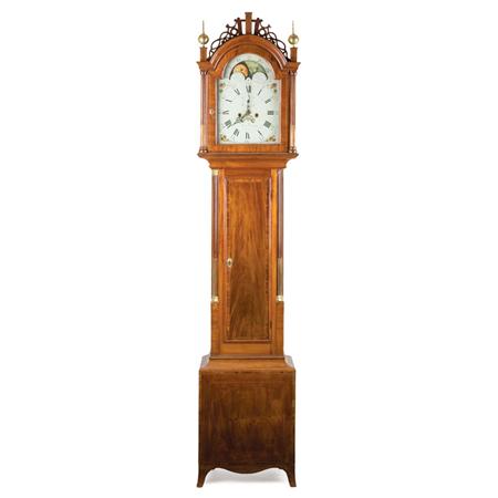 Lot image - Federal Mahogany Tall Case Clock