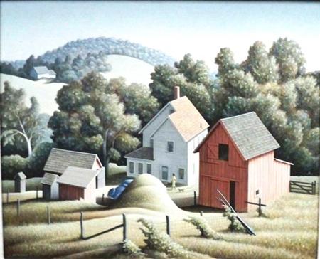 Lot image - Roger Medearis American, 1920-2001 Home on Wig Hill, 1970