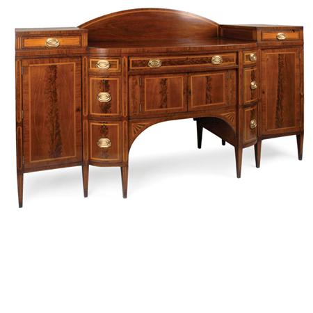 Lot image - George III Style Inlaid Mahogany Sideboard