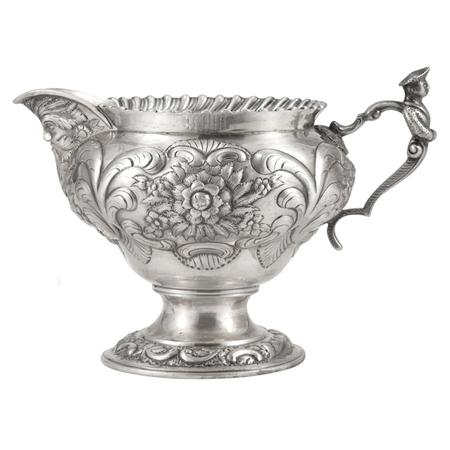 Lot image - American Silver Repousse Cream Jug