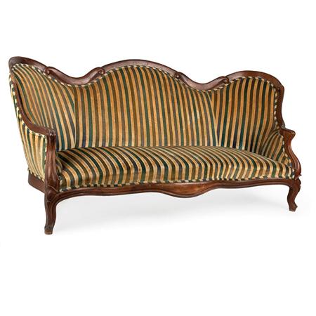 Lot image - Rococo Revival Laminated Rosewood Settee