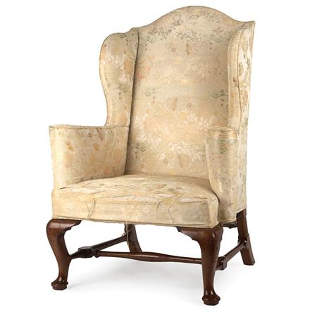 Lot image - George II Mahogany Upholstered Easy Chair