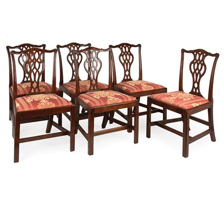 Lot image - Set of Six George III Mahogany Side Chairs