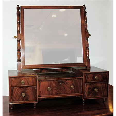 Lot image - Federal Inlaid Mahogany Dressing Glass