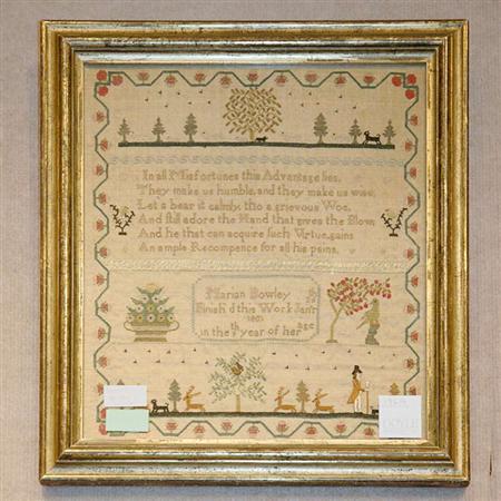 Lot image - English Needlework Sampler