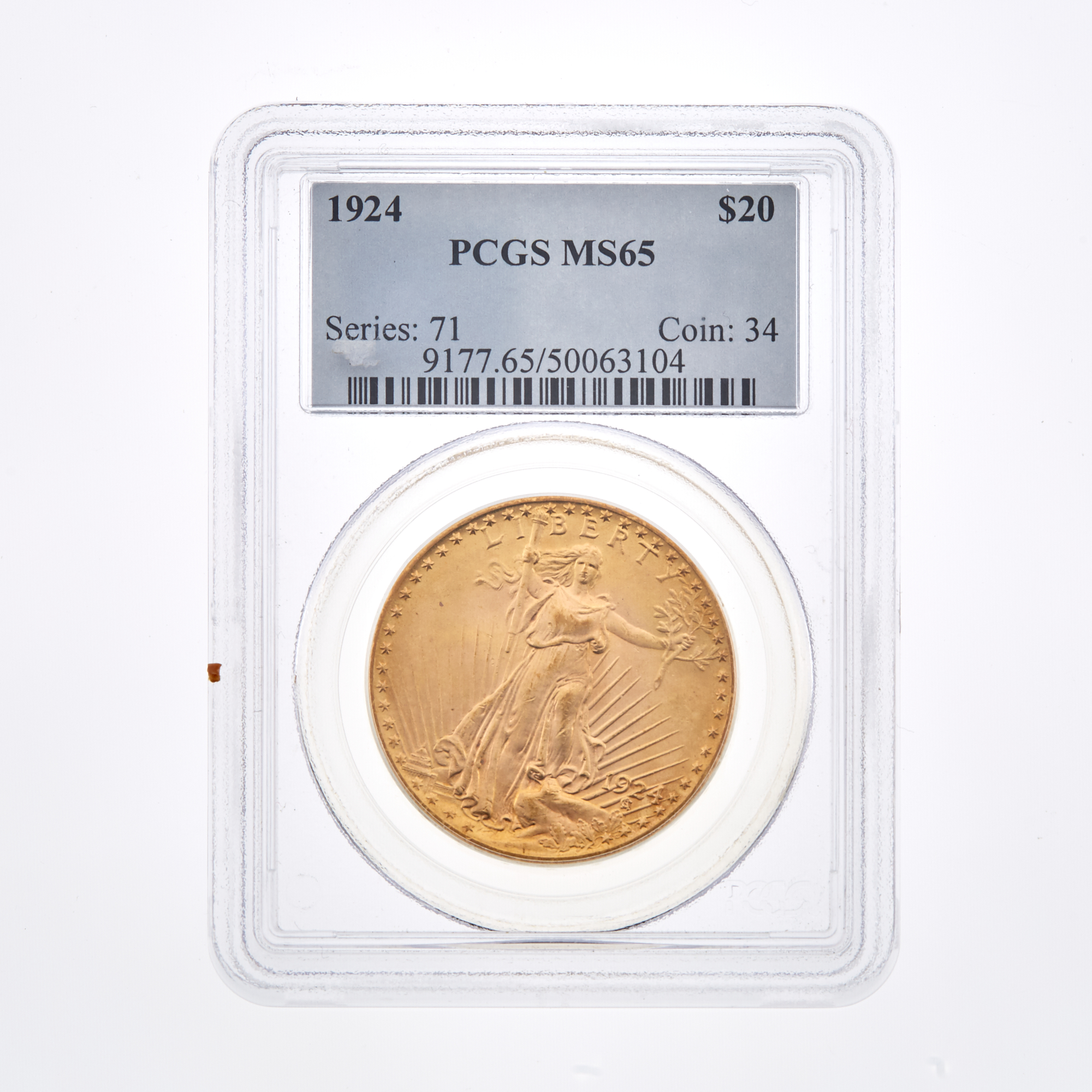 Lot image - United States 1924 $20 St. Gaudens PCGS MS 65