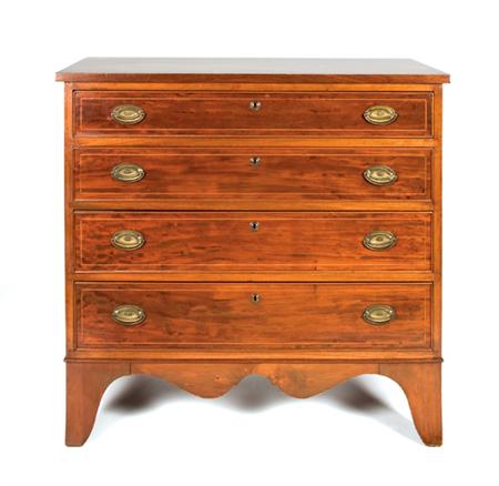 Lot image - Federal Style Inlaid Mahogany Chest of Drawers