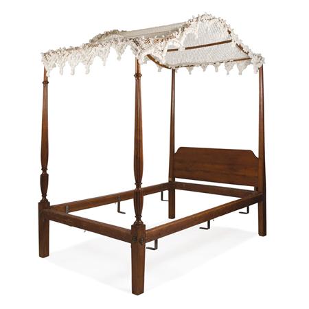 Lot image - Federal Inlaid Mahogany Tester Bed