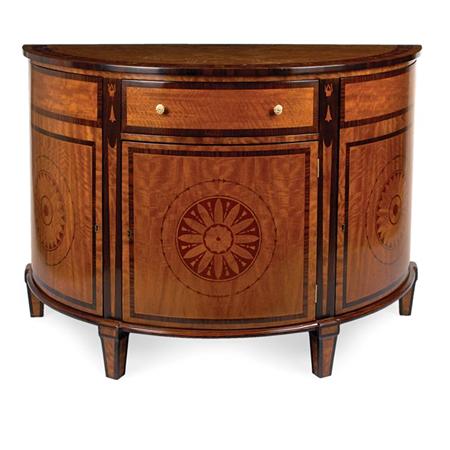 Lot image - George III Style Satinwood and Mahogany Side Cabinet