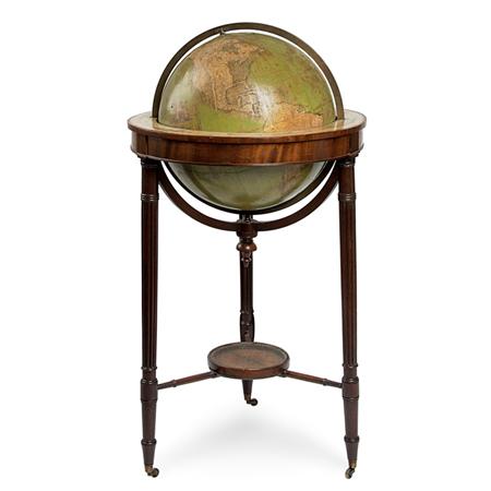 Lot image - Regency Mahogany Terrestrial Globe on Stand