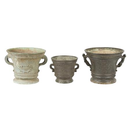 Lot image - Group of Three Continental Bronze Mortars