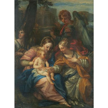 Lot image - School of Annibale Carracci The Mystic Marriage of Saint Catherine