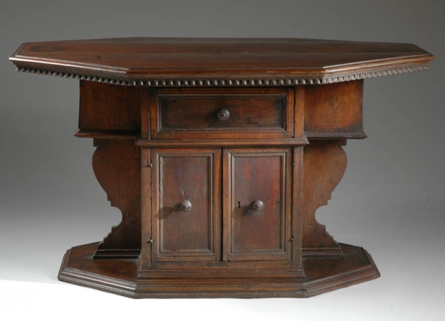 Lot image - Italian Renaissance Walnut Library Table