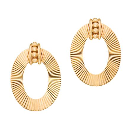 Lot image - Pair of Gold Clips, Tiffany & Co.