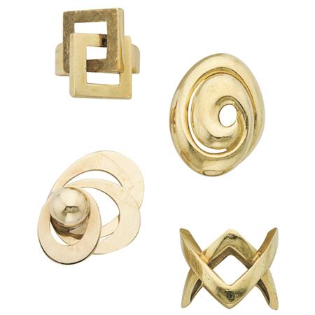 Lot image - Four Gold Rings