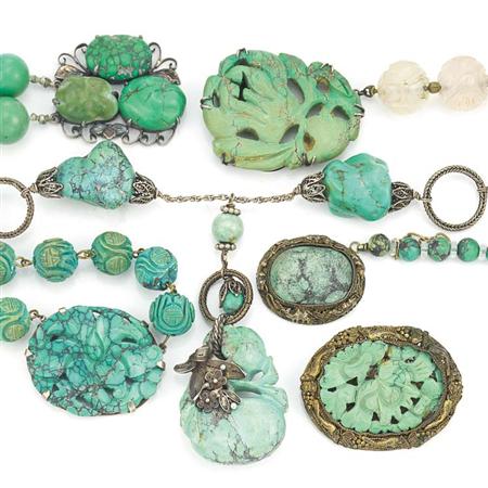 Lot image - Group of Assorted Turquoise Bead Necklaces