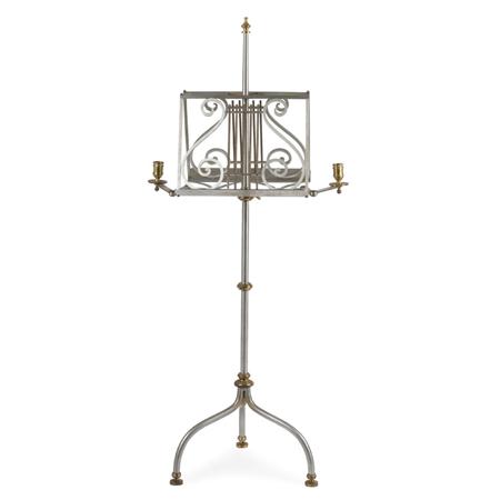 Lot image - Polished Metal Double Music Stand