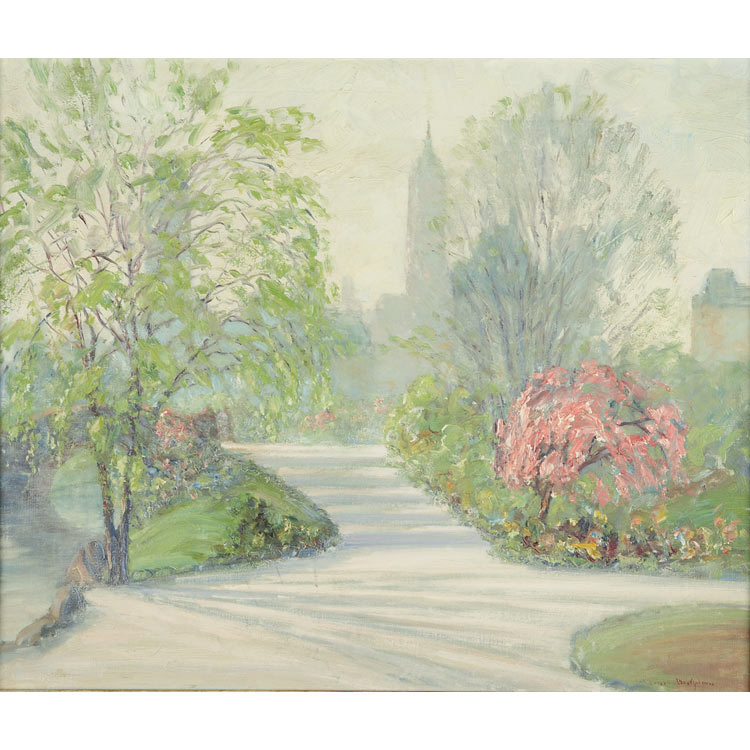Lot image - Johann Berthelsen American, 1883-1972 Central Park