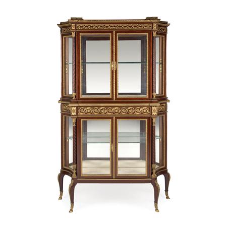 Lot image - Louis XVI Style Gilt-Bronze Mounted Mahogany Vitrine