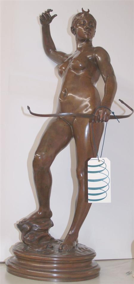 Lot image - Jean Alexandre Joseph Falguiere French, 1831-1900 Diana