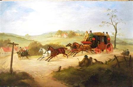 Lot image - British School 19th Century The Hull to London Post