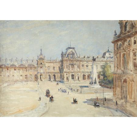 Lot image - Colin Campbell Cooper American, 1856-1937 Afternoon in the Tuileries Gardens, 1896