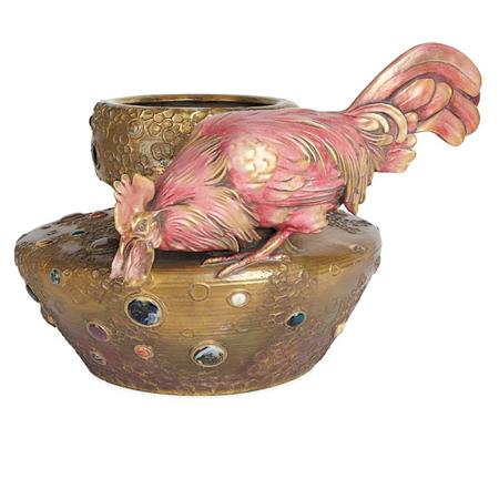 Lot image - Riessner, Stellmacher & Kessel Amphora Co. Gres-Bijou Ceramic Vase