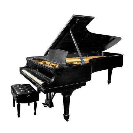 Lot image - Steinway & Sons Ebonized Concert Grand Piano
