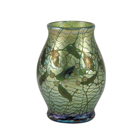 Lot image - Tiffany Favrile Glass Millefiore Vase