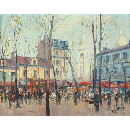 Lot image - Jean Salabet French, 20th Century (i) Place du Tertre (ii) LEglise de Madeleine