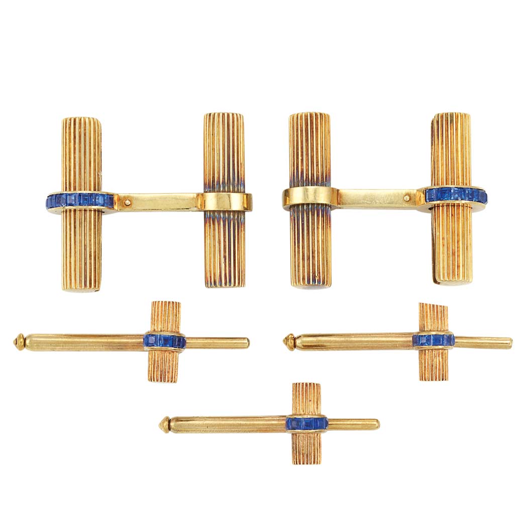 Lot image - Gold and Sapphire Dress Set