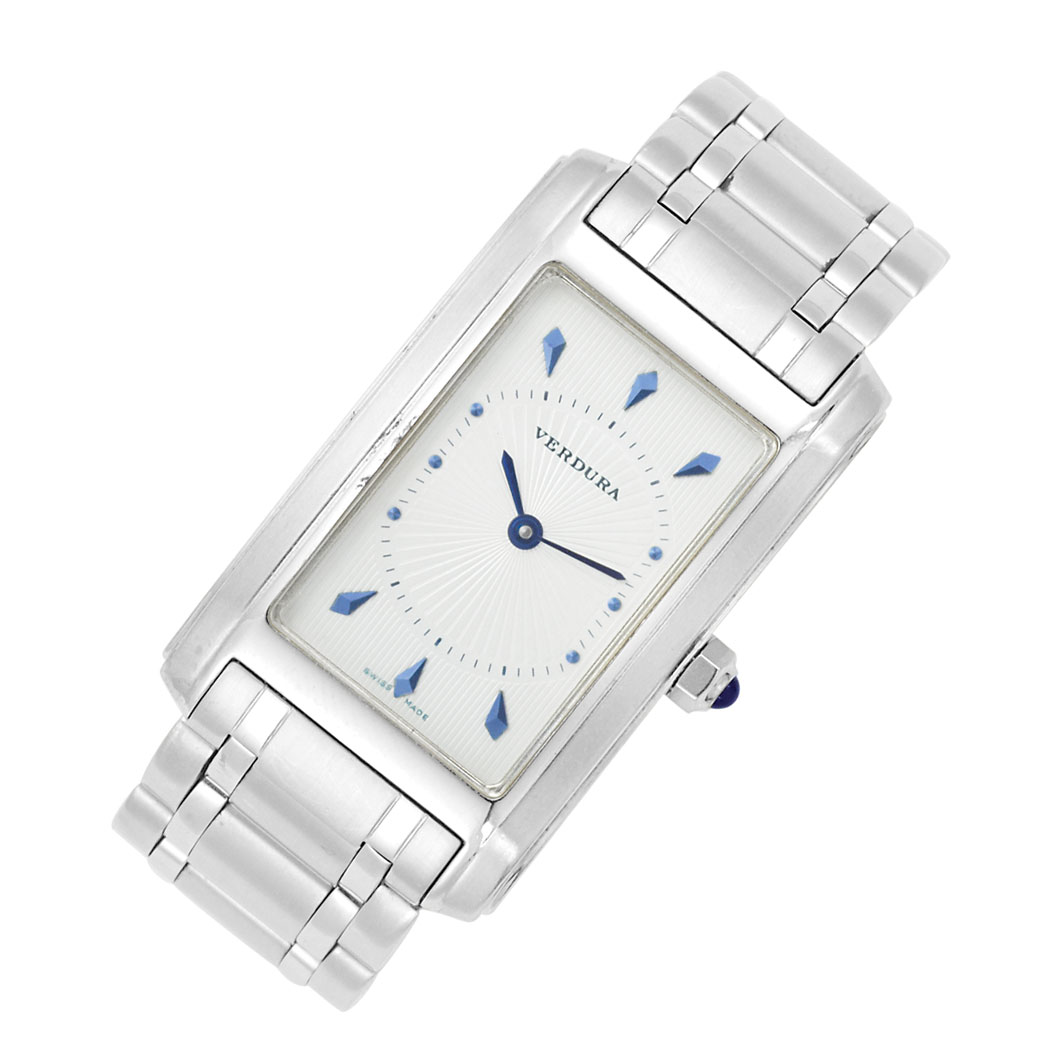 Lot image - Gentlemans Stainless Steel Wristwatch, Verdura