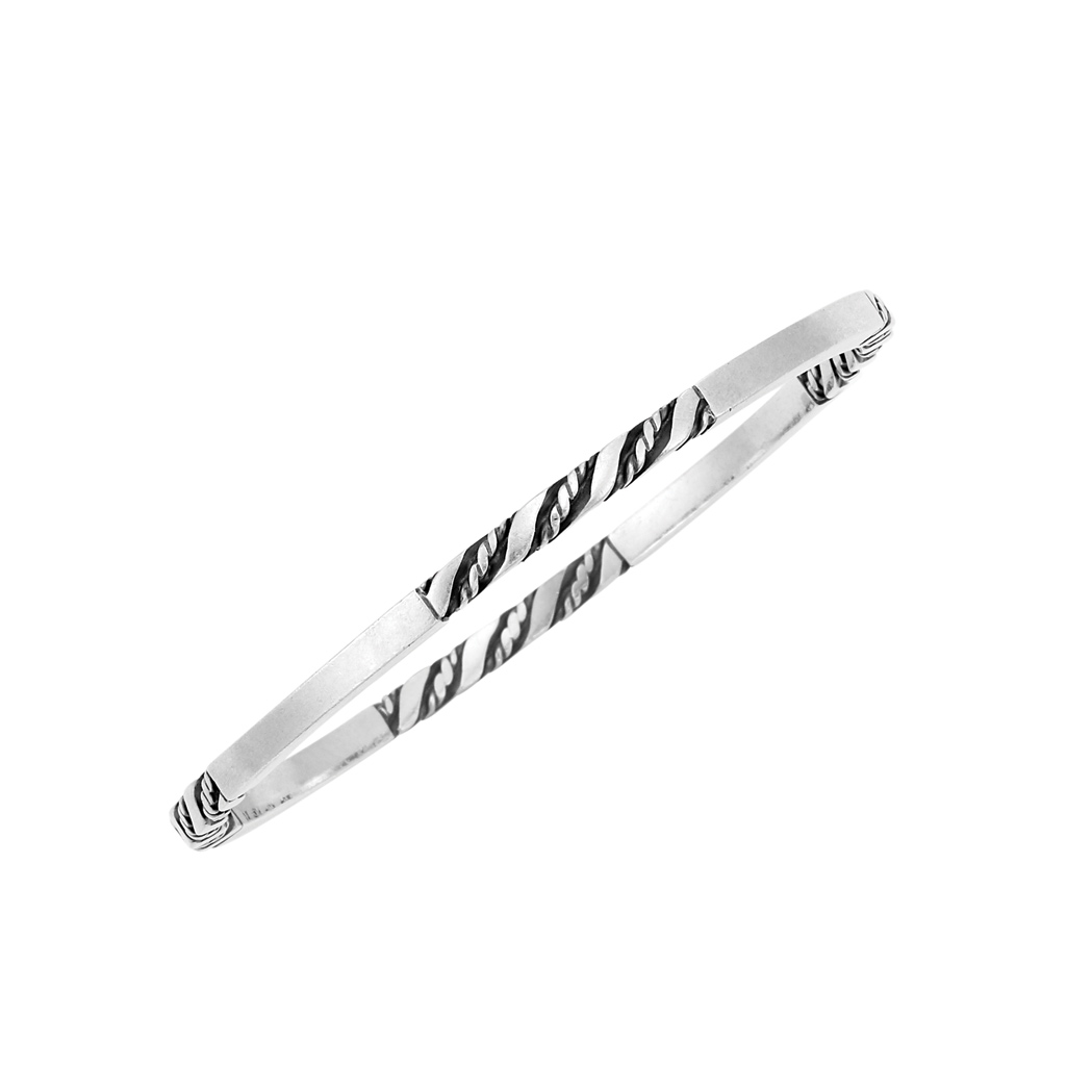 Lot image - Sterling Silver Bangle Bracelet, Georg Jensen