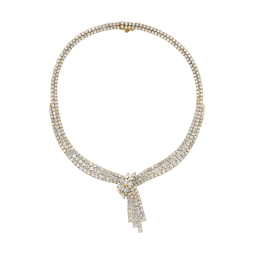 Lot image - Gold and Diamond Necklace, Chaumet