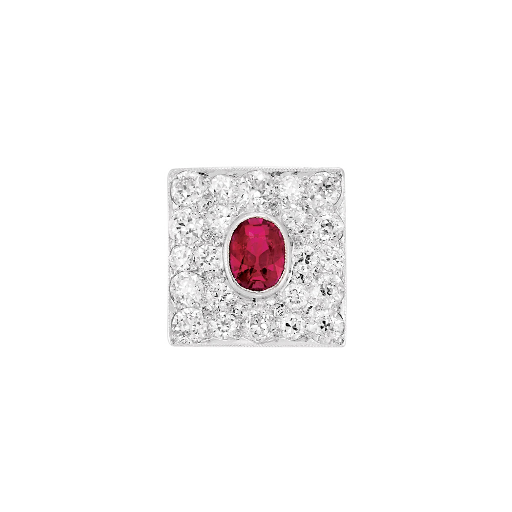 Lot image - Ruby and Diamond Ring