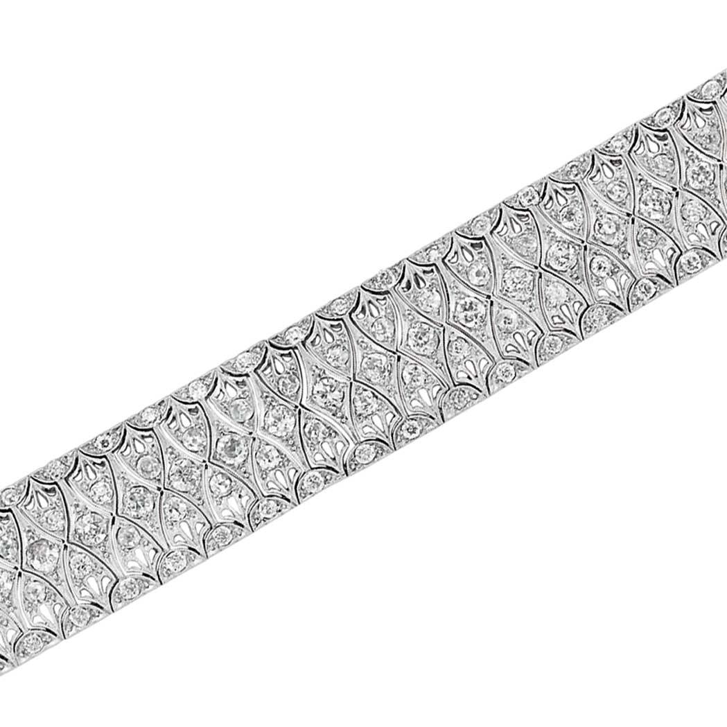 Lot image - Edwardian Platinum and Diamond Bracelet