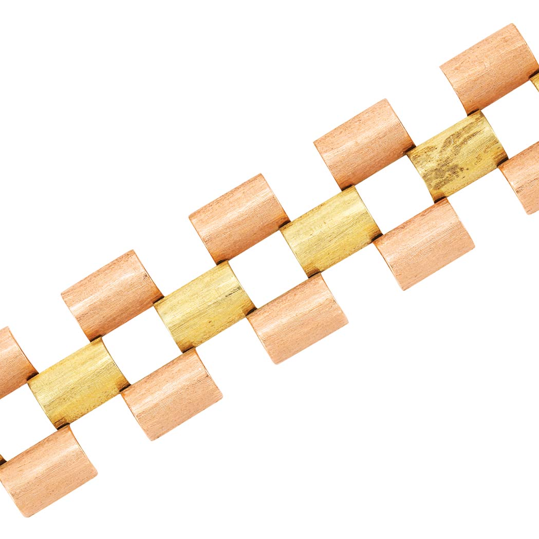 Lot image - Two-Color Gold Bracelet