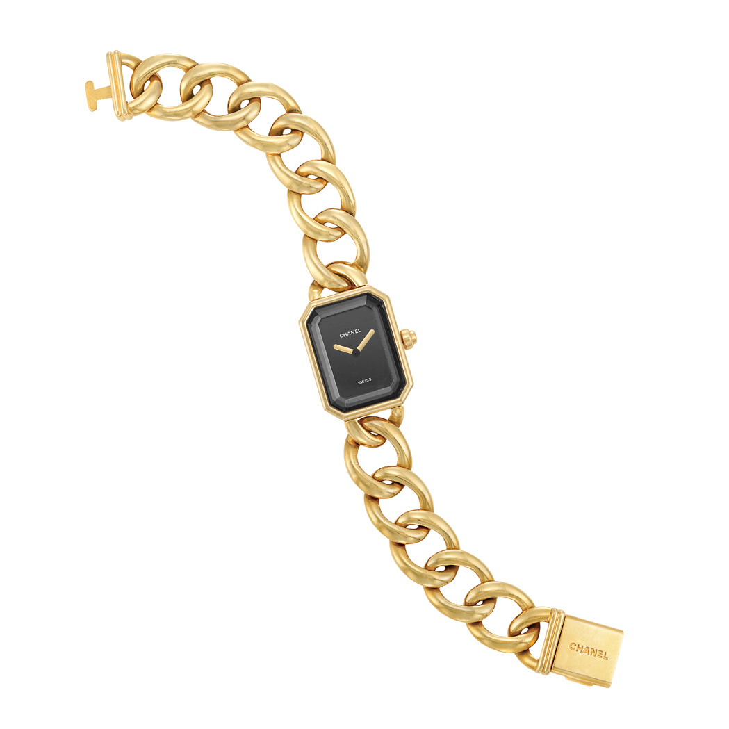 Lot image - Gold Bracelet-Watch, Chanel