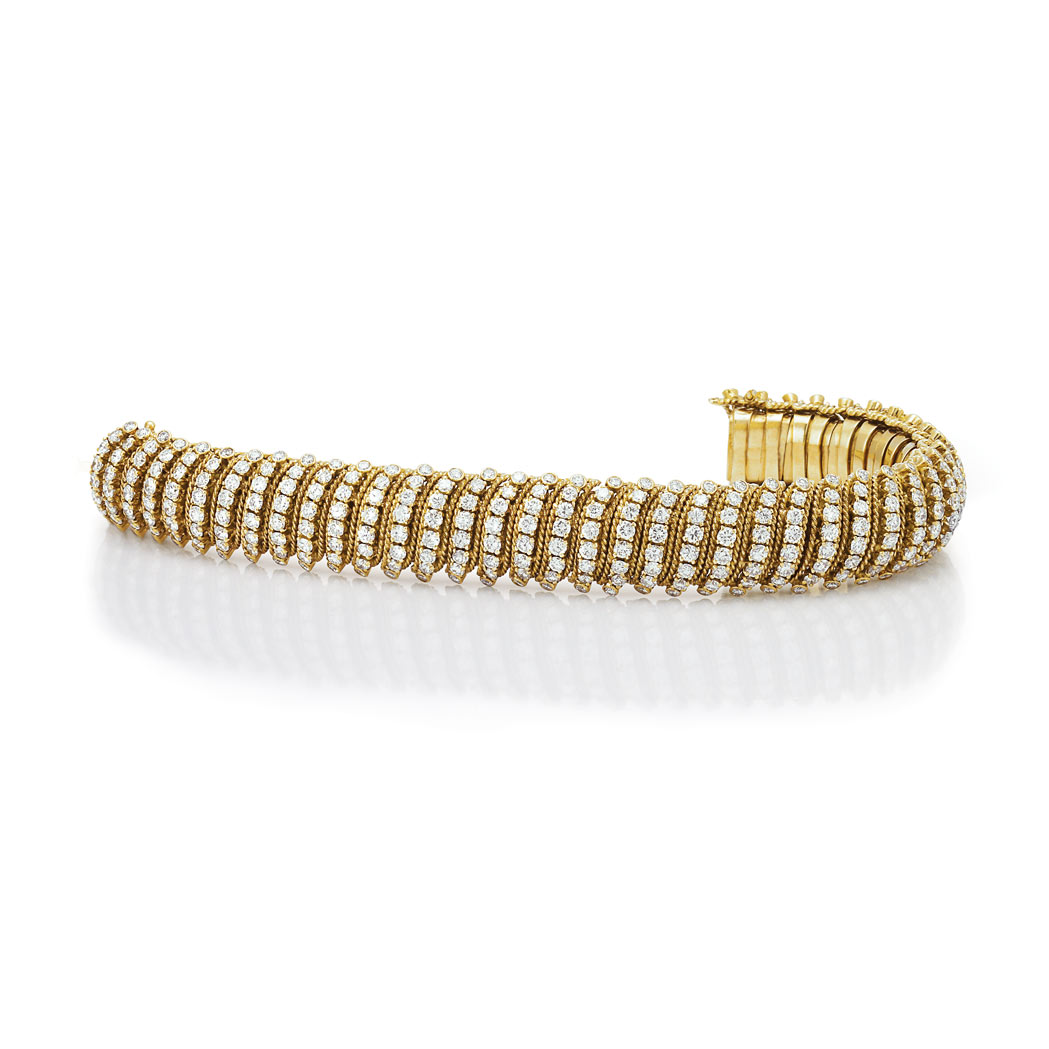 Lot image - Gold and Diamond Bracelet, Van Cleef & Arpels